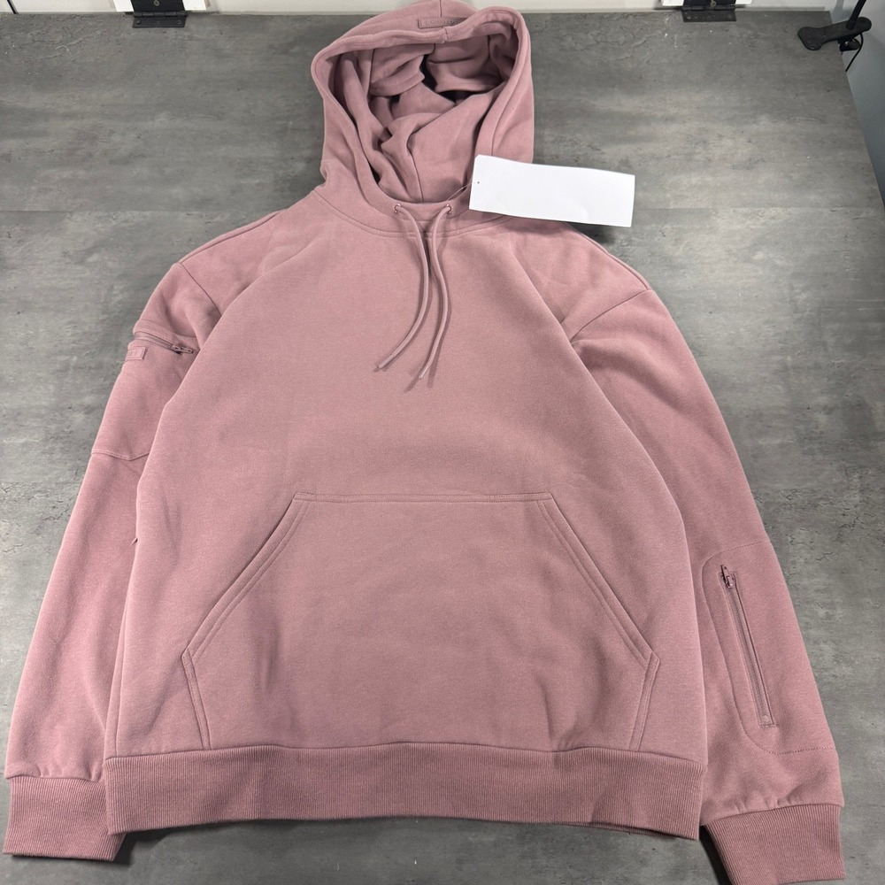Comfrt Airplane Mode Travel Hoodie Women L Mauve Dusty Pink SAMPLE Zip Pocket